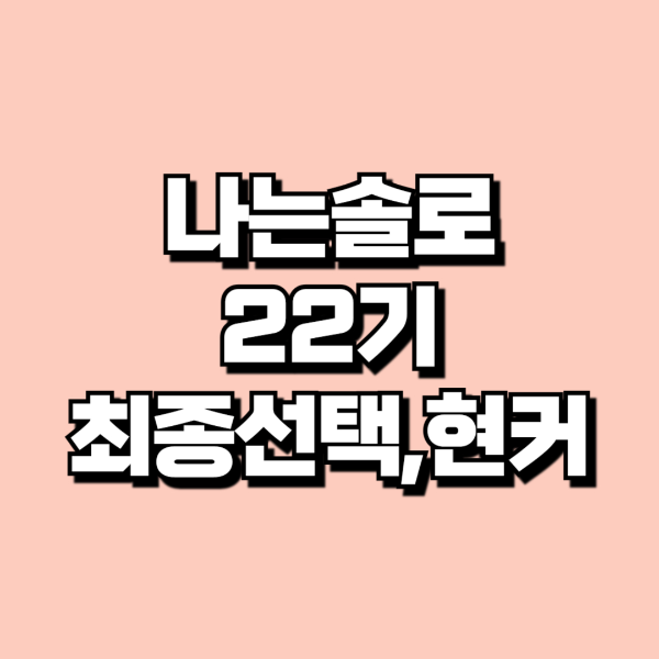 나는솔로22기최종선택