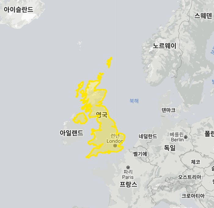 영국 Vs 한국 비교(땅 면적, 지도 비교, 인구)