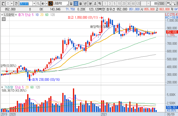 LG화학-주가-흐름-차트