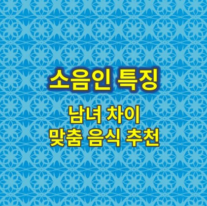 소음인-특징