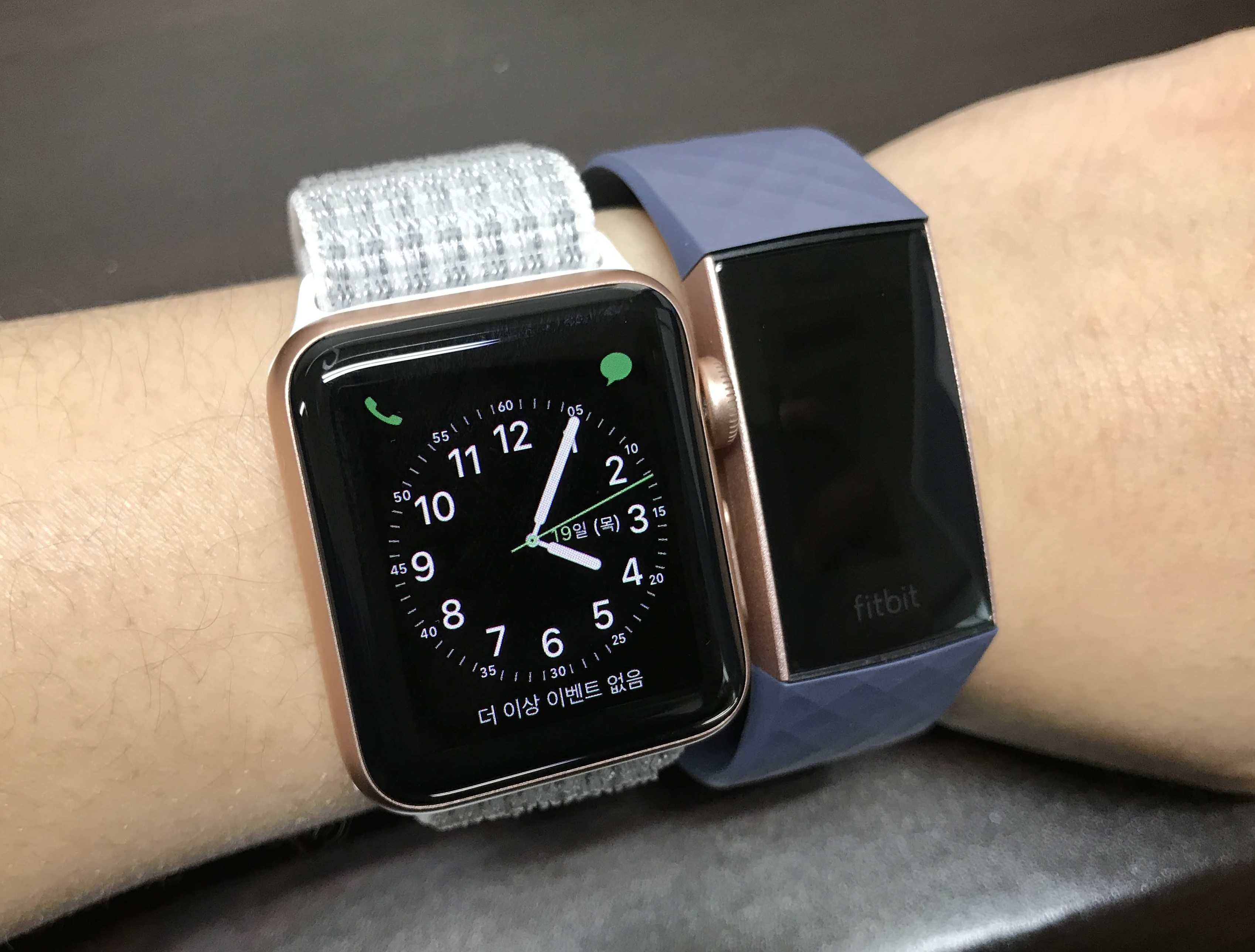  Fitbit Charge3 핏빗 차지3 블루그레이 개봉기 애플워치3 비교