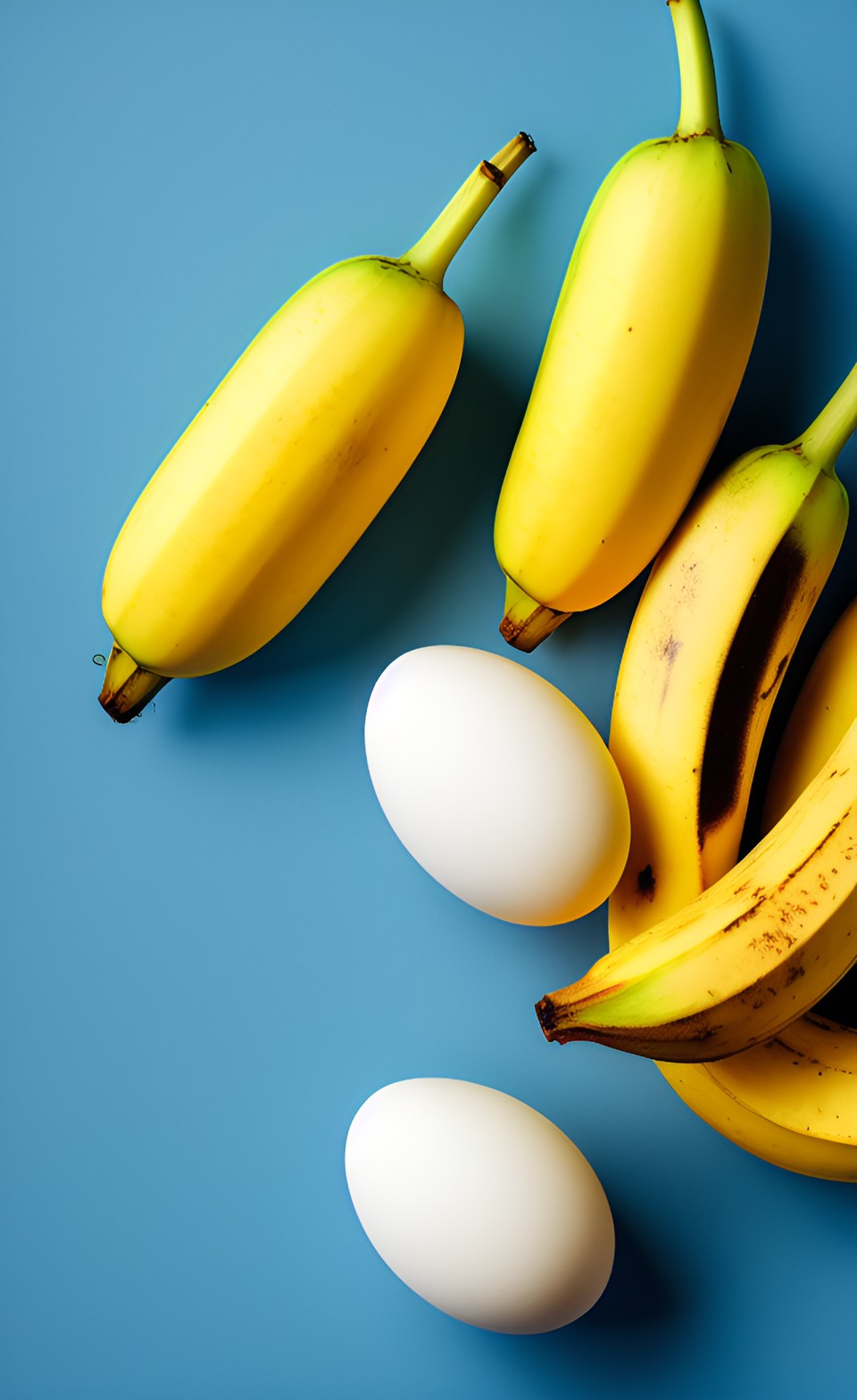 계란과 잘 익은 바나나