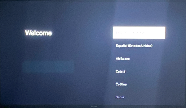 크롬캐스트 설치 초기 화면