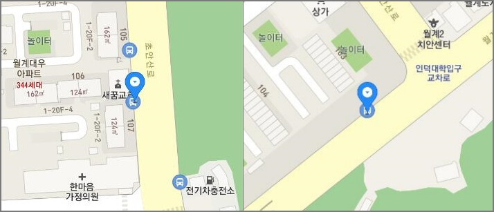 대우아파트-인덕대학-정류장-위치
