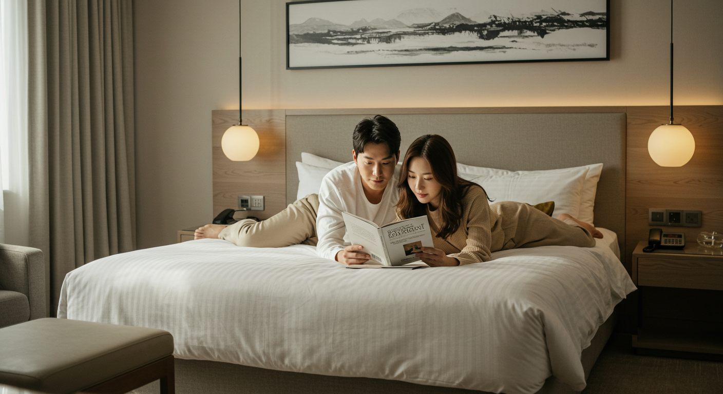 호텔 침대 시트