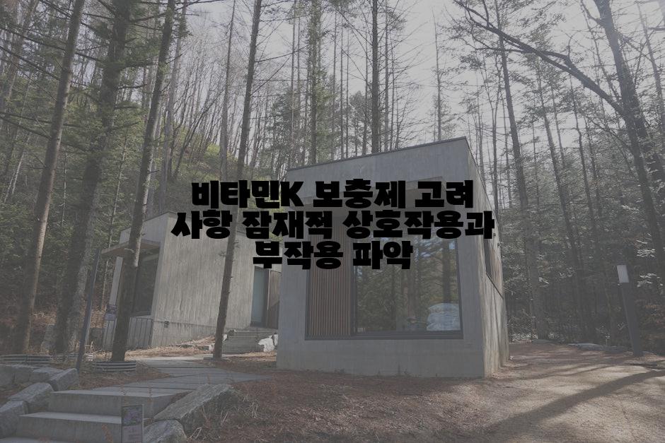 비타민K 보충제 고려 사항 잠재적 상호작용과 부작용 파악