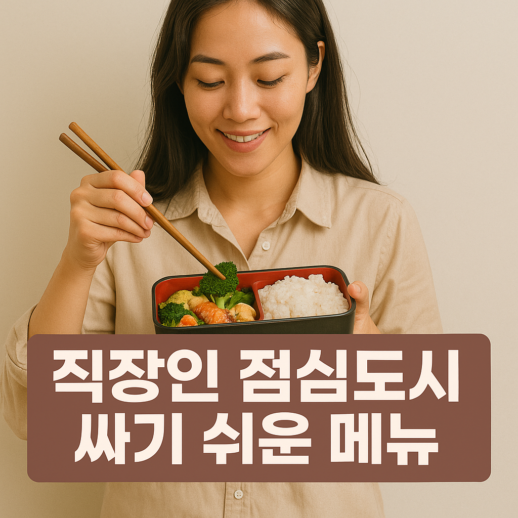 직장인 점심도시 싸기 쉬운 메뉴 이미지