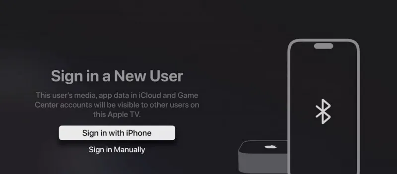 애플TV 새로운 사용자 등록. 아이폰으로 등록 및 수동으로 등록