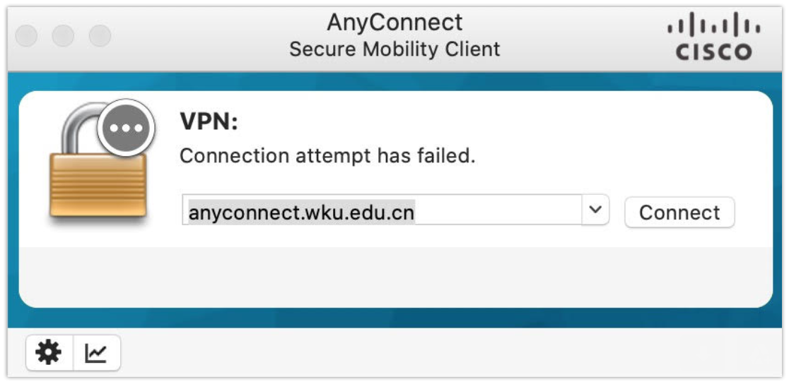 cisco anyconnect secure mobility client connection attempt has failed