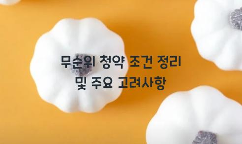 무순위 청약 조건 정리