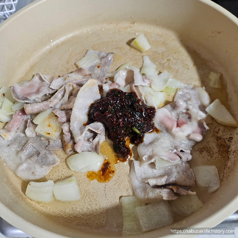 고추장 대패 삼겹살 볶음 만들기 4