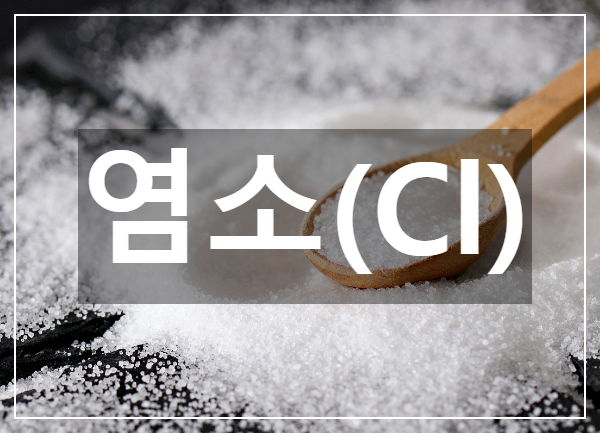  체내 삼투압과 산도 균형 유지에 중요한 무기질 염소(CL)