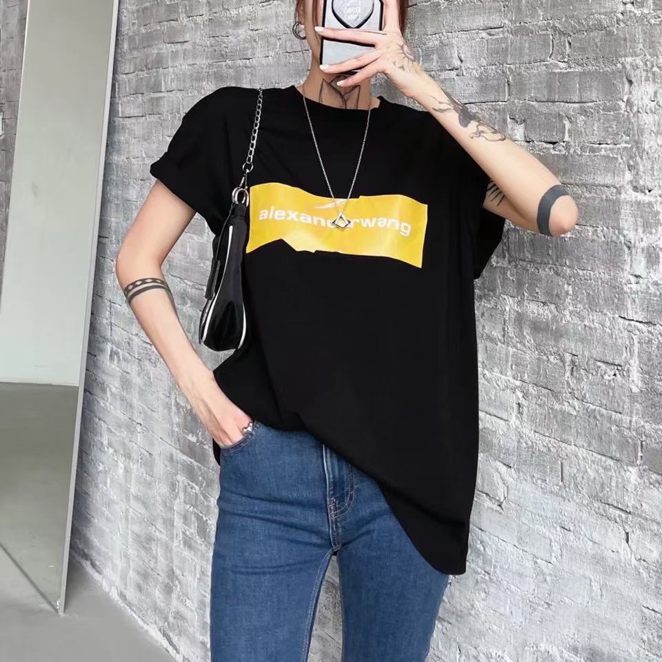  [ALEXANDER WANG] 알렉산더왕 프린트 반팔 티셔츠 (2 COLOR)
