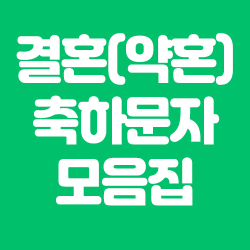  결혼 축하문자 메시지 모음 (약혼 포함)