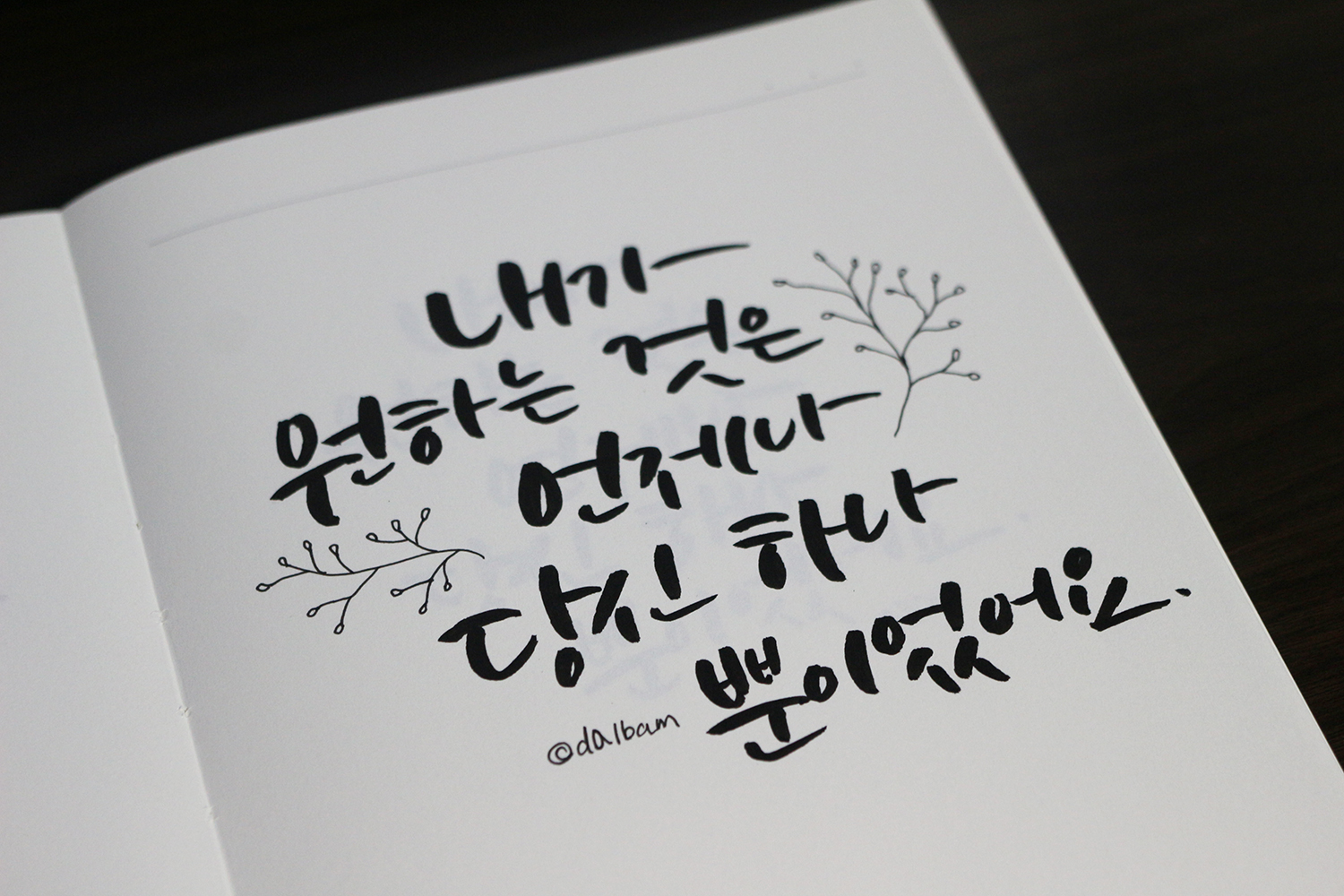  삼생삼세 십리도화 명대사 캘리그라피로 쓰기