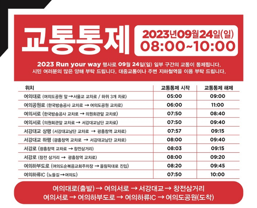 2023 Run your way. SEOUL 10K RACE