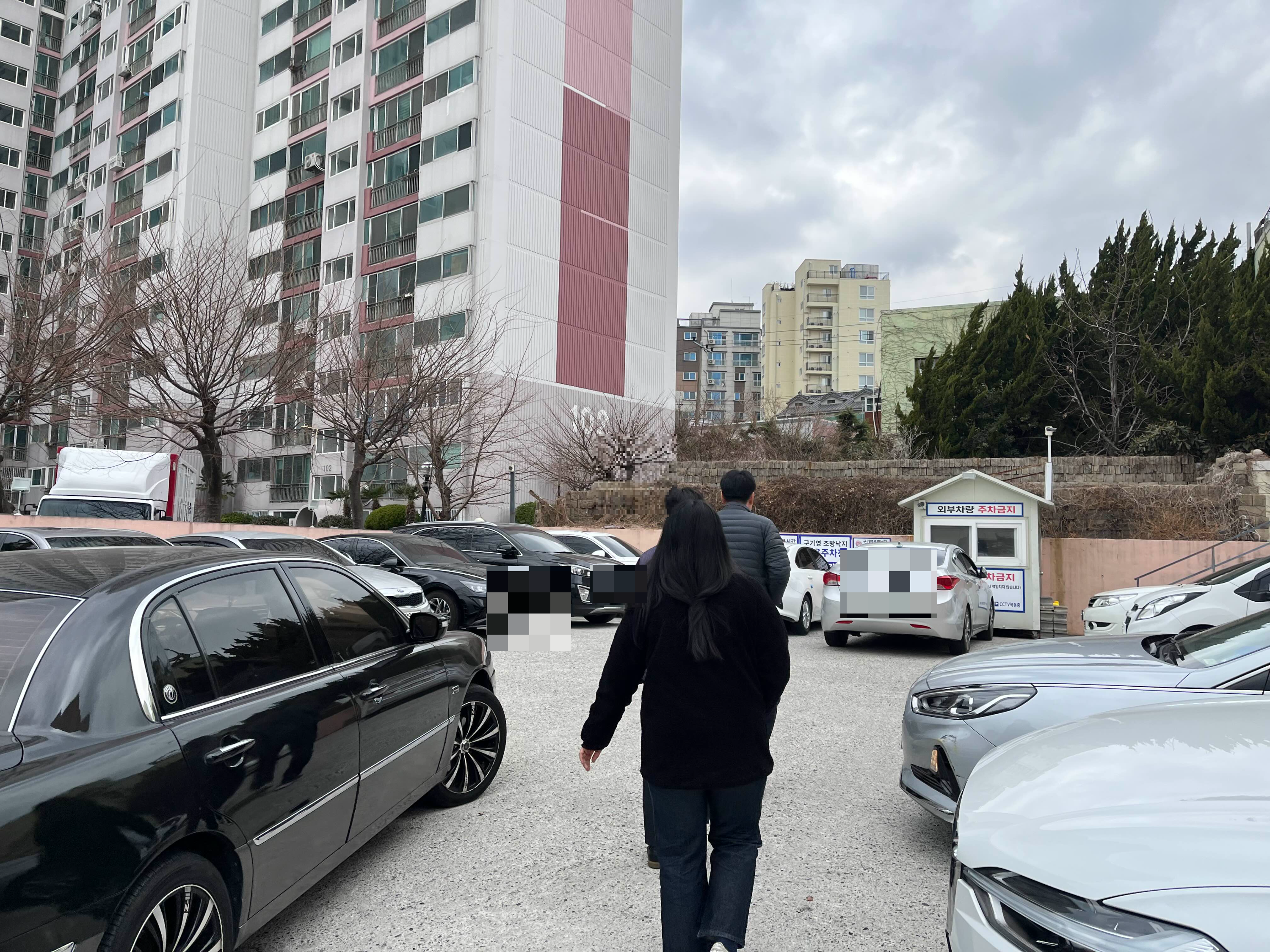 구기영조방낙지 옆 전용주차장 모습