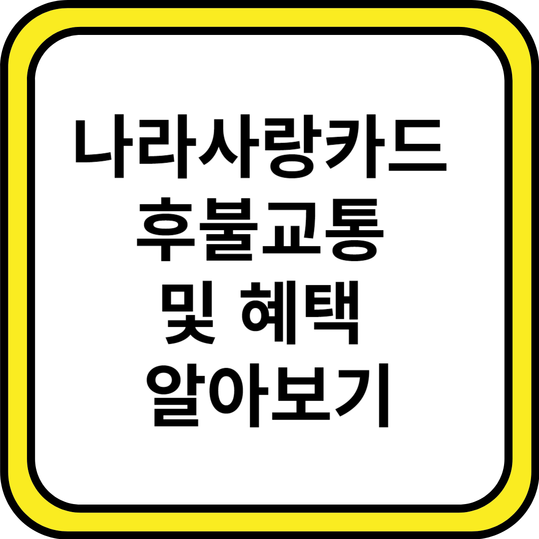 나라사랑카드 후불교통