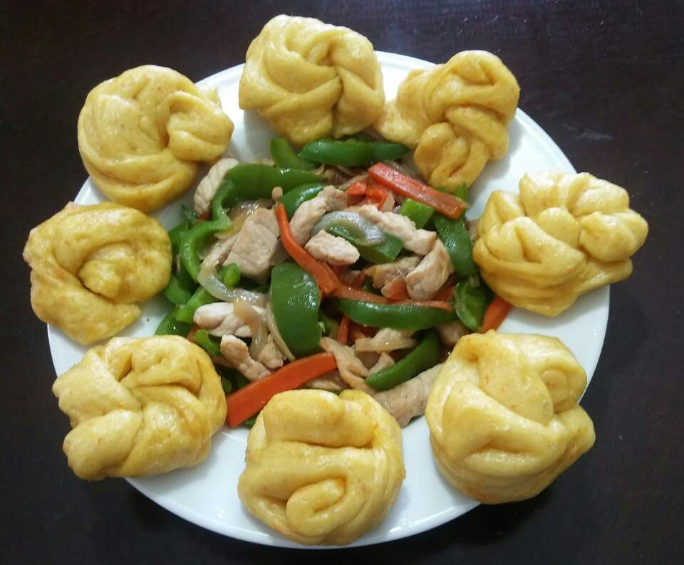  (D+2) 러시아에서 중국으로 간 토마토 계란볶음과 중식대표 꽃빵에 채소볶음