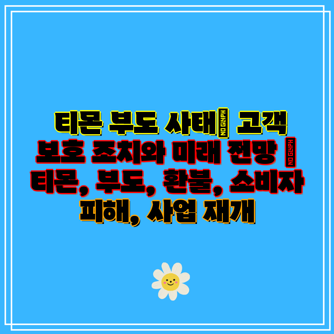  티몬 부도 사태 고객 보호 조치와 미래 전망  티몬,