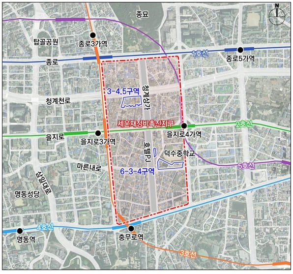 서울시&#44; 세운재정비촉진지구(3-4·5&#44; 6-3-4구역) 재정비 계획 결정