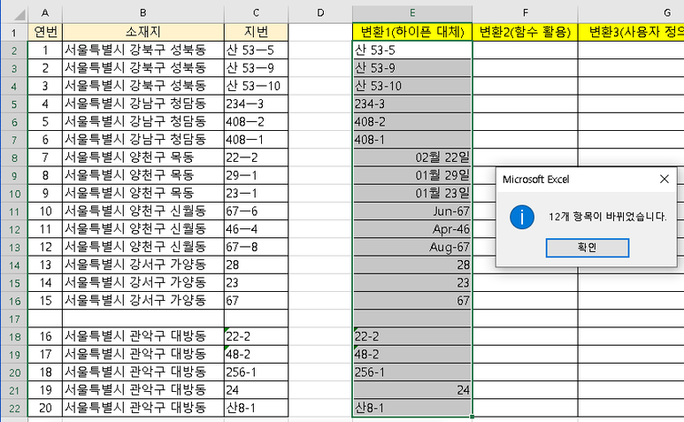 날짜 형식 표시 오류