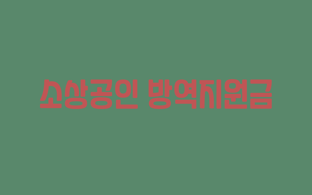  소상공인 방역지원금 외에 지원은?