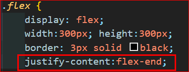 justify-content:flex-end;