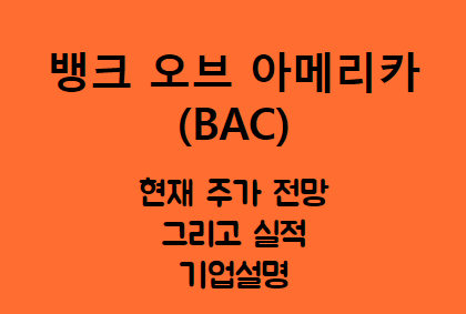  뱅크 오브 아메리카 (BAC) 나보다 유명한 은행 있으면 나와보라 해.