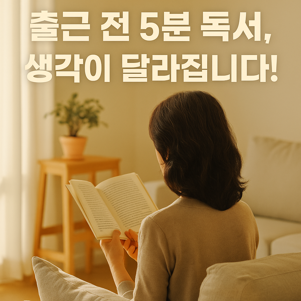책을 읽으며 하루를 준비하는 이미지