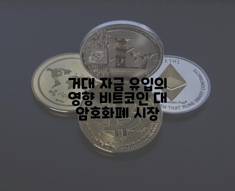 거대 자금 유입의 영향 비트코인 대 암호화폐 시장