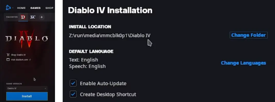 디아블로4 설치경로 및 언어 변경