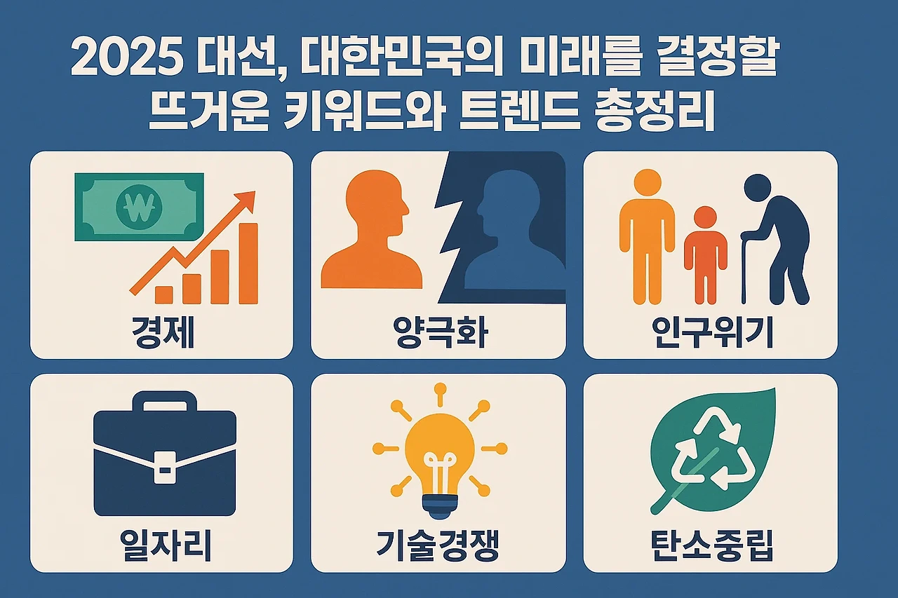 2025 대선, 대한민국의 미래를 결정할 뜨거운 키워드와 트렌드 총정리