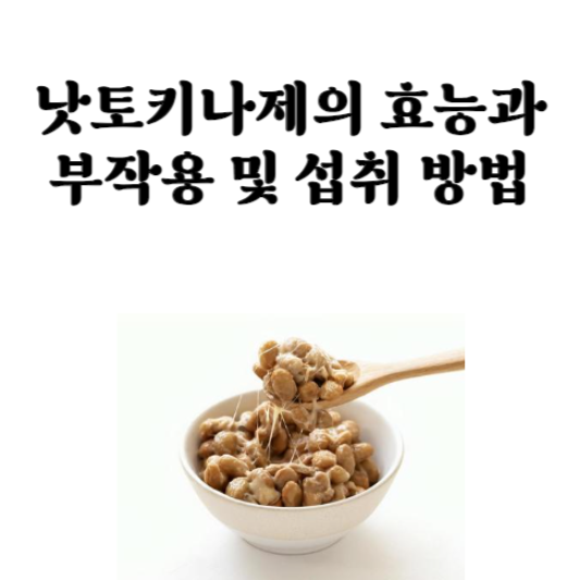 낫토키나제의 효능과 부작용 및 섭취 방법