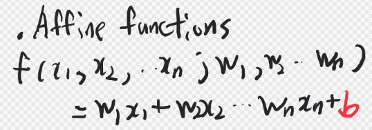 아핀함수(Affine Functions)