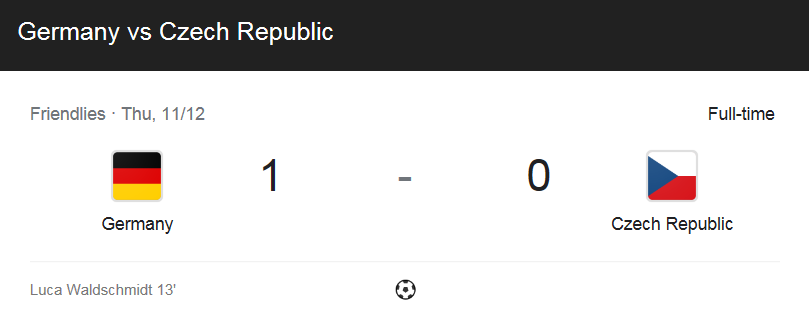  친선 경기 / 2020년 11월 12일 경기 - 독일(1) VS 체코(0) 축구 하이라이트