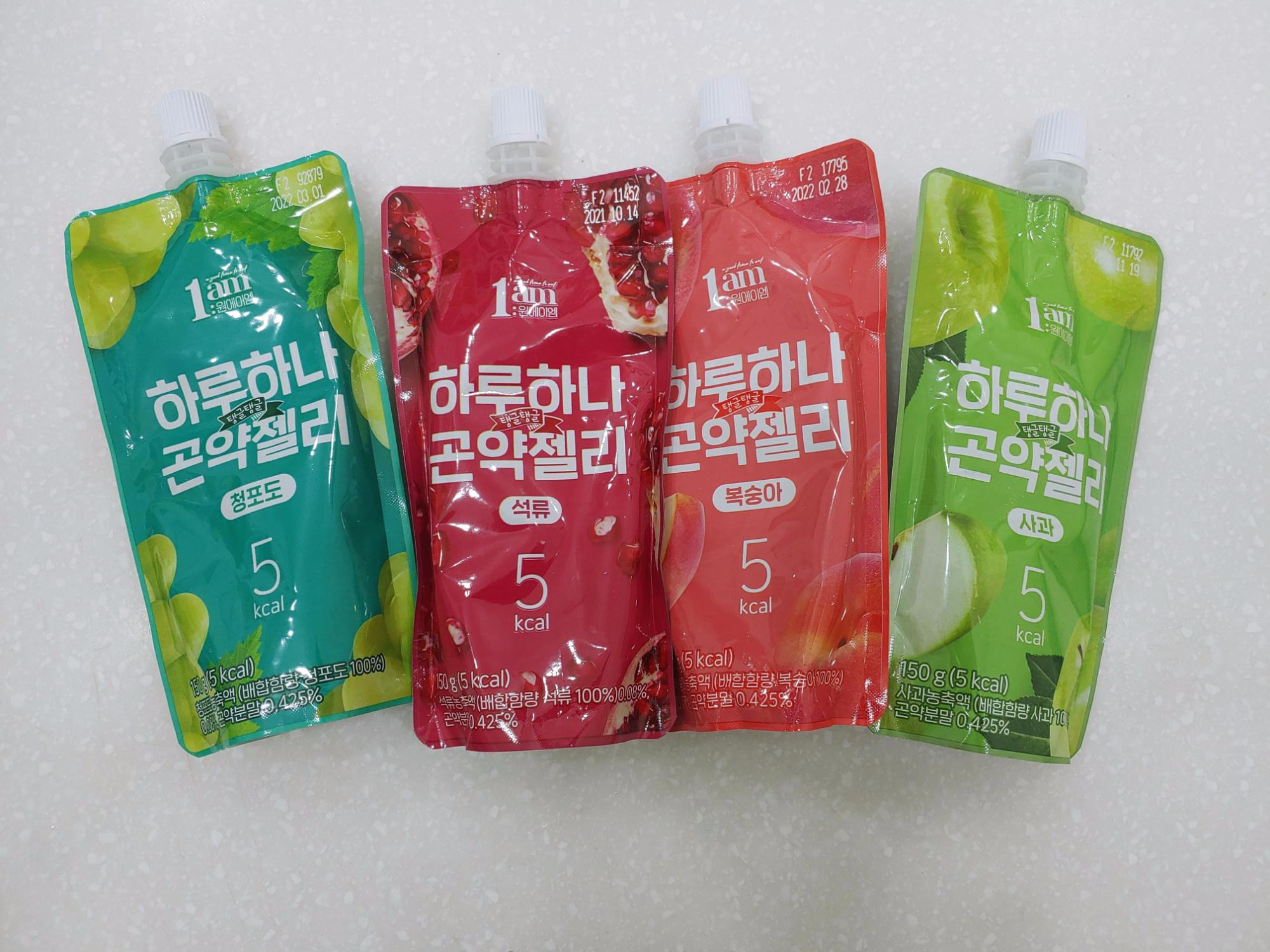  하루하나 곤약젤리 간단 후기 추천 ( 복숭아, 청포도, 사과, 석류)