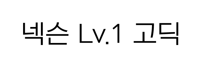  디자이너's 무료폰트 리뷰 2) 넥슨 Lv.1 고딕