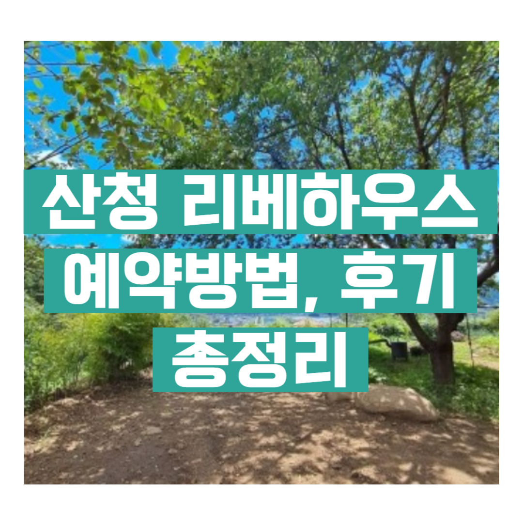 산청리베민박집, 산청자매민박 가격, 예약방법 확인