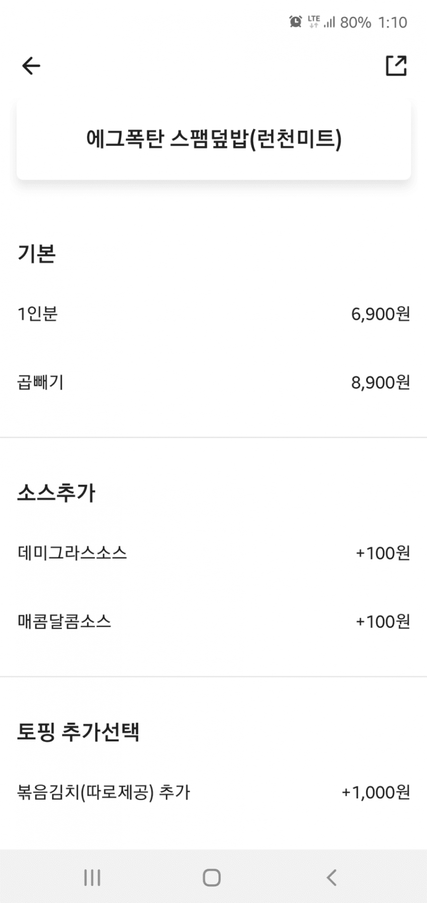  런천미트 덮밥가게 근황