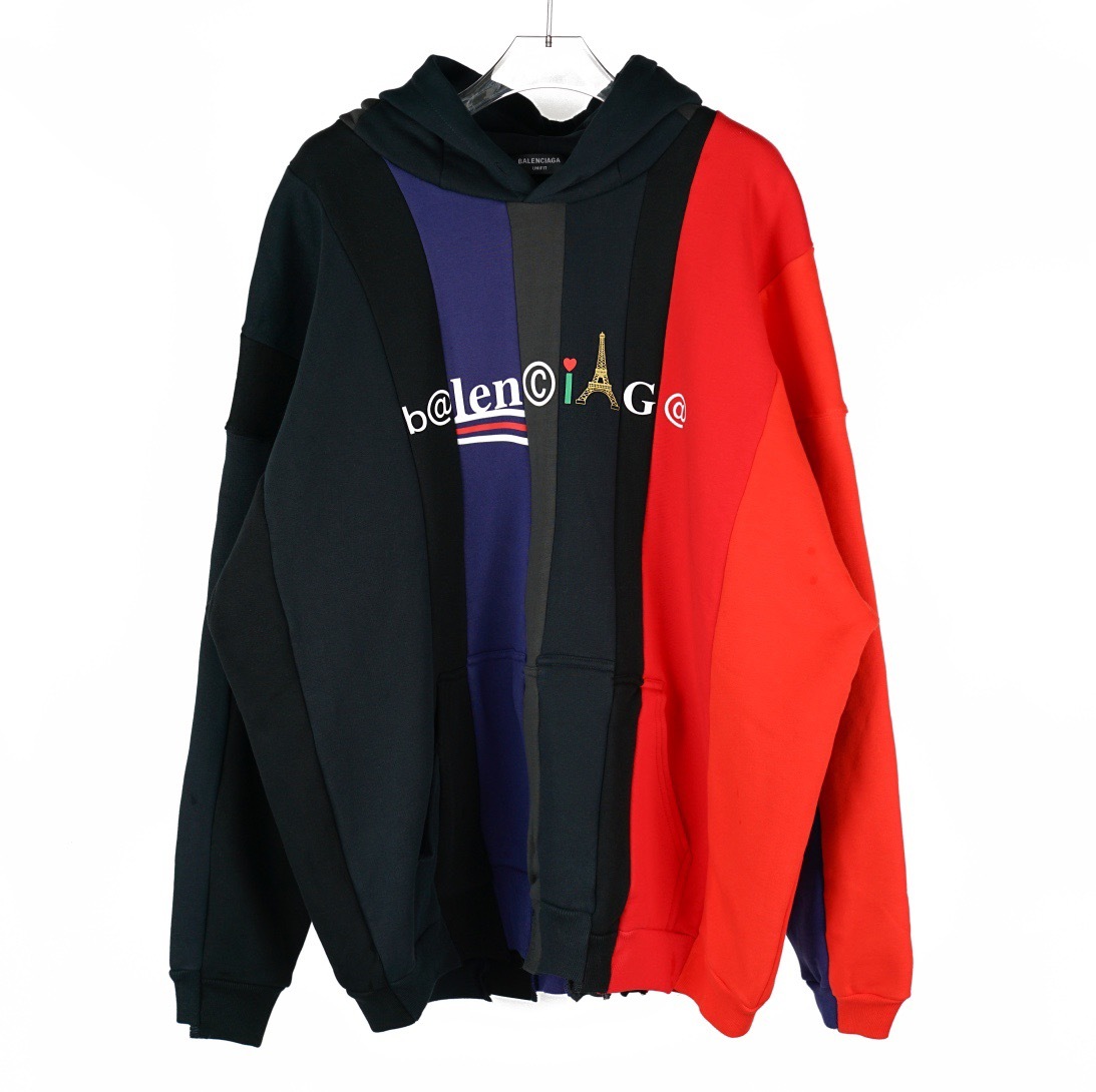  [BALENCIAGA] 발렌시아가 컷 업 스웨트 셔츠 후드 티셔츠 661594 TKVB3 8470