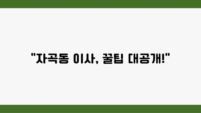 서울시 강남구 자곡동 이삿짐센터 추천