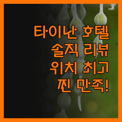 타이난 호텔 진실 리뷰, 위치 서비스