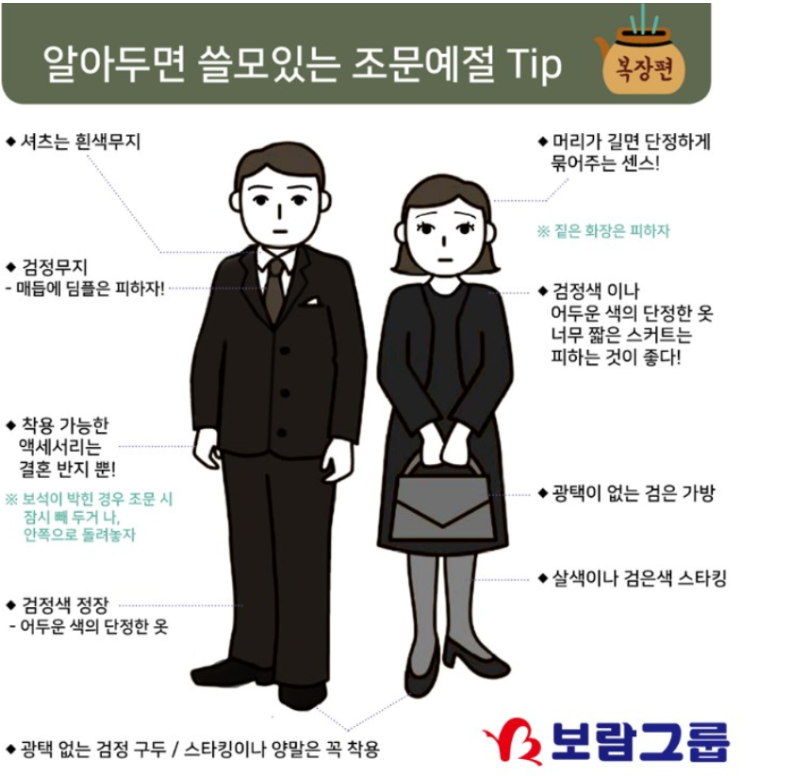 장례식장 정장 검은색 옷