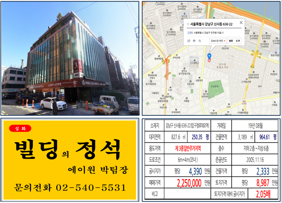 강남구 신사동 636-22번지 건물이 2019년 08월 매매 되었습니다.