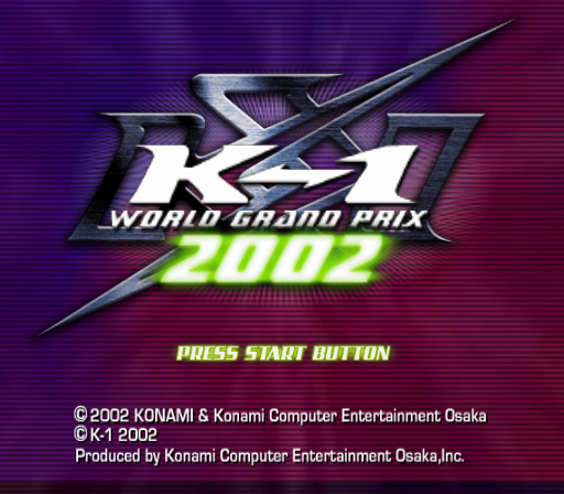  코나미 / 격투 액션 - K-1 월드 그랑프리 2002 ケー1ワールドグランプリ2002 - K-1 World Grand Prix 2002 (PS2 - iso 다운로드)