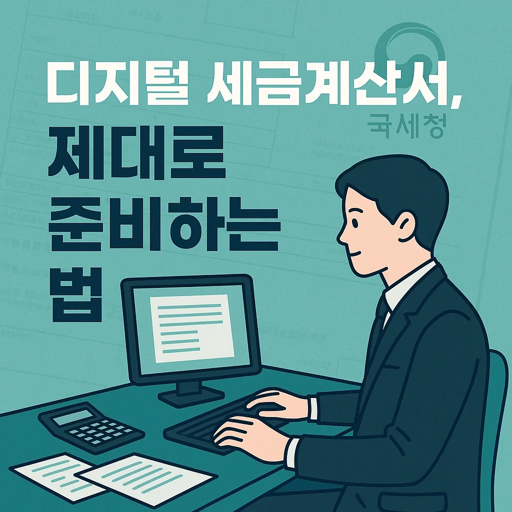 디지털 세금계산서 준비 방법을 알려주는 카드뉴스 썸네일