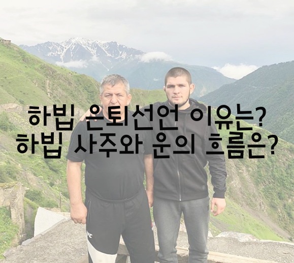  하빕 은퇴선언 이유는? 하빕 사주와 운의 흐름은?