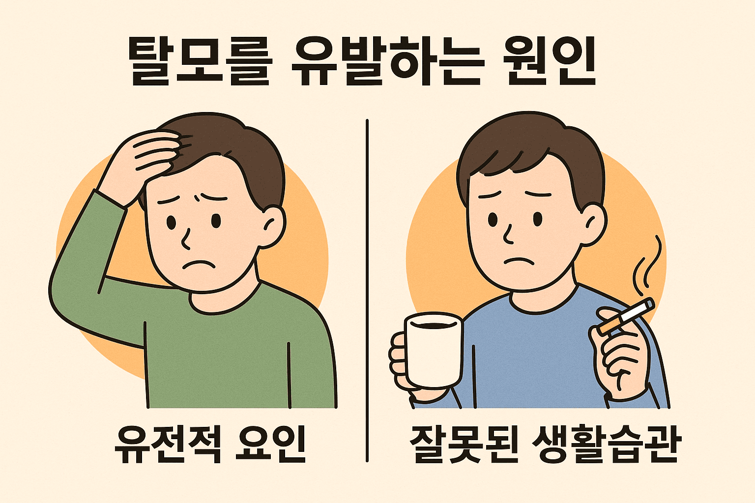 탈모를 유발하는 원인들