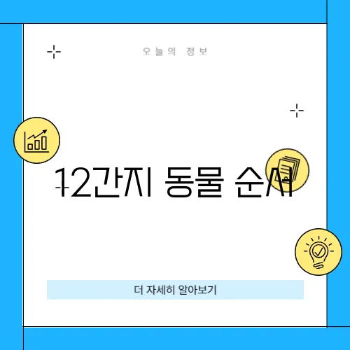 12간지 동물 순서